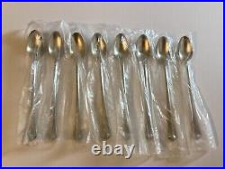 JUILLIARD-Oneida, Cube Mark-Iced Tea Spoons, Stainless Flatware(8) Eight New