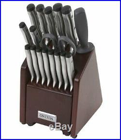 Knife Block Oneida 18-Piece Stainless Steel Cutlery Set Kitchen Cooking Cut