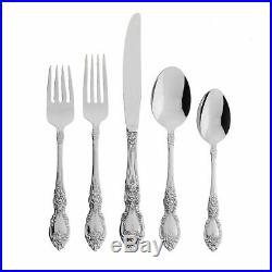 L@@K NEW 18/10 STAINLESS STEEL Wordsworth 91 Piece Flatware Set Service for 12