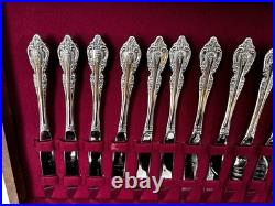 Large Set Oneida Brahms Stainless Silverware Forks Knives Spoon Serving