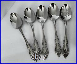 Large Set Oneida Brahms Stainless Silverware Forks Knives Spoon Serving