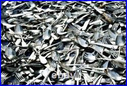 Lot 200 Vtg & Modern Quality Stainless Flatware Forks Spoons Knives Clubs Crafts