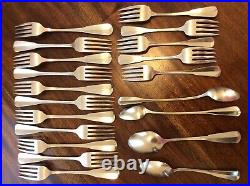 Lot 22 Pieces Oneida COLONIAL ARTISTRY Stainless Satin Flatware