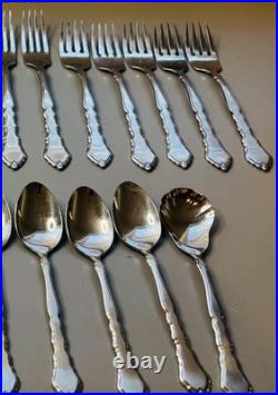 Lot Of 30 Pieces Oneida Community Cello Burnished Stainless Steel Flatware