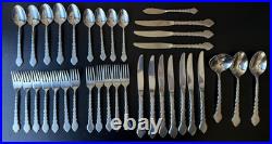 Lot Of 35 Pieces Oneida Community Cello Burnished Stainless Steel Flatware