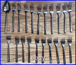 Lot Of 46 Pieces Oneida USA Easton Cube Stainless Flatware