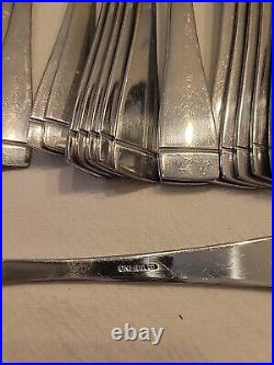 Lot Of 49 Oneida Stainless China MERCER MIRROR Spoons Forks Knives