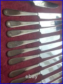 Lot Of 60 Pc Oneida OMNI Heirloom Cube Stainless Flatware Spoon Fork Knife