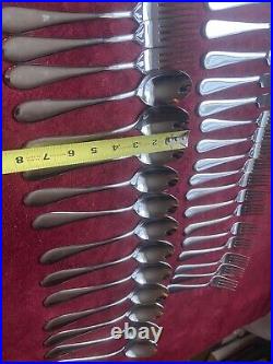 Lot Of 60 Pc Oneida OMNI Heirloom Cube Stainless Flatware Spoon Fork Knife