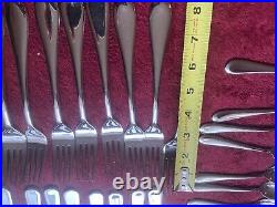 Lot Of 60 Pc Oneida OMNI Heirloom Cube Stainless Flatware Spoon Fork Knife