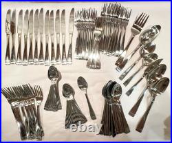 Lot Of 89 Oneida Stainless China MERCER MIRROR Spoons Forks Knives