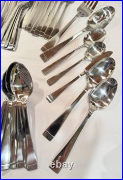 Lot Of 89 Oneida Stainless China MERCER MIRROR Spoons Forks Knives