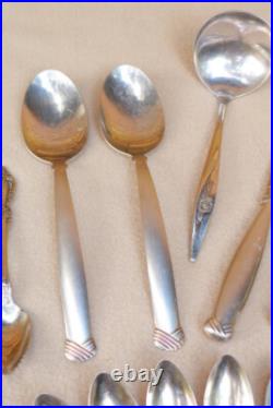 Lot Vintage Oneida Flatware mix most Knot Pattern Silverware Mixed types YU