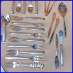 Lot Vintage Oneida Flatware mix most Knot Pattern Silverware Mixed types YU
