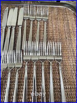 Lot of 24 Knives Forks Oneida WESTBROOK Stainless Glossy 18/10 Korea Flatware