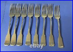 Lot of 35 American Colonial Cube by Oneida Satin Stainless Fork Knives Spoons