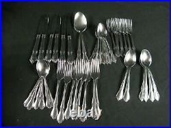 Lot of 42 Pieces of ONEIDACRAFT DELUXE CHATEAU STAINLESS FLATWARE PARTIAL SET