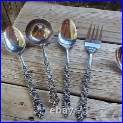 Lot of 43 Oneida Northland Old Baroque Stainless Steel Silverware Flatware