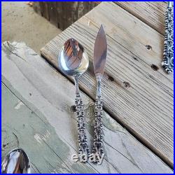 Lot of 43 Oneida Northland Old Baroque Stainless Steel Silverware Flatware