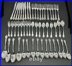 Lot of 53 Wm A Rogers Oneida LTD Mansfield Amadeus Deluxe Stainless Flatware