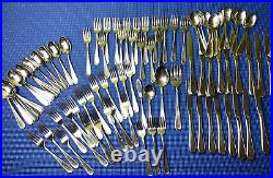 Lot of 94 pieces Oneida FLIGHT RELIANCE Stainless Glossy USA Flatware
