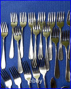 Lot of 94 pieces Oneida FLIGHT RELIANCE Stainless Glossy USA Flatware