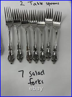 Lot of Oneida Community Stainless Brahms 30 Pieces Used Free Shipping