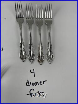 Lot of Oneida Community Stainless Brahms 30 Pieces Used Free Shipping