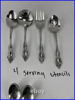 Lot of Oneida Community Stainless Brahms 30 Pieces Used Free Shipping