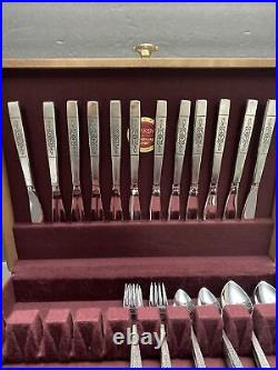 MCM 48pc WM. ARogers Oneida ROCHESTER Stainless Steel Flatware With Naked Chest