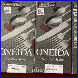 MICHELANGELO 20 Piece 4 Place Settings Oneida Stainless Flatware USA Unused