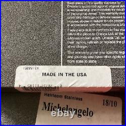 MICHELANGELO 20 Piece 4 Place Settings Oneida Stainless Flatware USA Unused