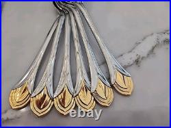 MINT! 36 Pc Oneida Achievement VENETIAN GOLD 18/8 Stainless Flatware SetKOREA
