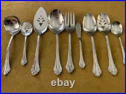 MINT! Oneida Community Stainless Clarette (9) Piece SERVING SET