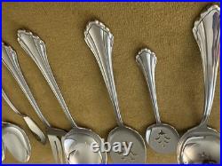 MINT! Oneida Community Stainless Clarette (9) Piece SERVING SET