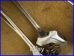 MINT! Oneida Community Stainless Clarette (9) Piece SERVING SET