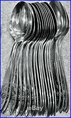 MY ROSE Oneida Community Glossy Stainless Steel Flatware 94 pc Lot Free Shipping