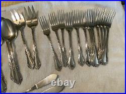 Mansfield Wm. A. Rogers Oneida Stainless Flatware Service For 12 Plus