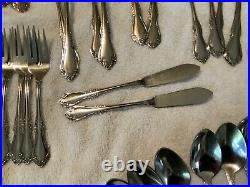 Mansfield Wm. A. Rogers Oneida Stainless Flatware Service For 12 Plus