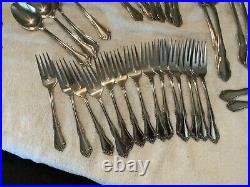 Mansfield Wm. A. Rogers Oneida Stainless Flatware Service For 12 Plus