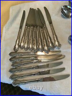 Mansfield Wm. A. Rogers Oneida Stainless Flatware Service For 12 Plus