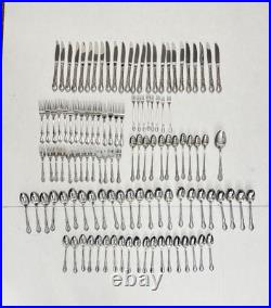 Mansion Hall Oneida Stainless Distinction Deluxe HH Flatware Cutlery 116 Pieces