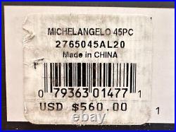 Michelangelo 45 piece Set Service for of 8 Oneida Stainless 18/10 Flatware NEW