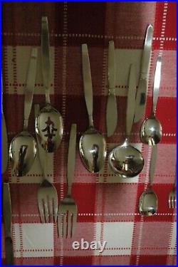 Mint Oneida Community FROSTFIRE Stainless Flatware Silverware 125 Piece