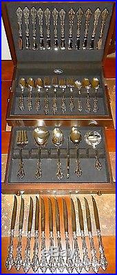 Minty Oneida Cube Stainless Flatware Set MICHELANGELO 86 Pcs. Service for 12 +++