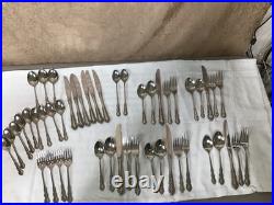 Mixed Lot Oneida Shelley Cube Stainless Flatware 49 Pcs. 5 Complete Sets