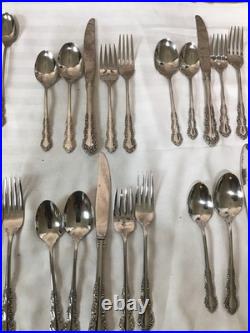 Mixed Lot Oneida Shelley Cube Stainless Flatware 49 Pcs. 5 Complete Sets