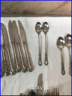 Mixed Lot Oneida Shelley Cube Stainless Flatware 49 Pcs. 5 Complete Sets