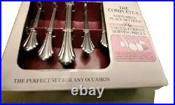 NEW IN BOX Oneida Bancroft 18/8 Stainless Steel USA Flatware 45 PC & SERVING SET