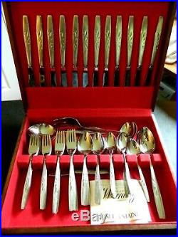 NEW -ONEIDA Will O' Wisp Cube stainless flatware serv. For 12 +8 servers 68 pcs